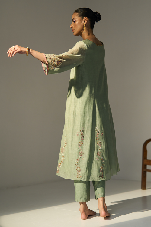 Green Husna Kurta Set