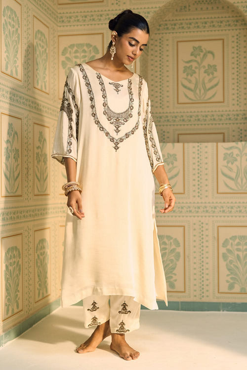 White Anya Kurta Set