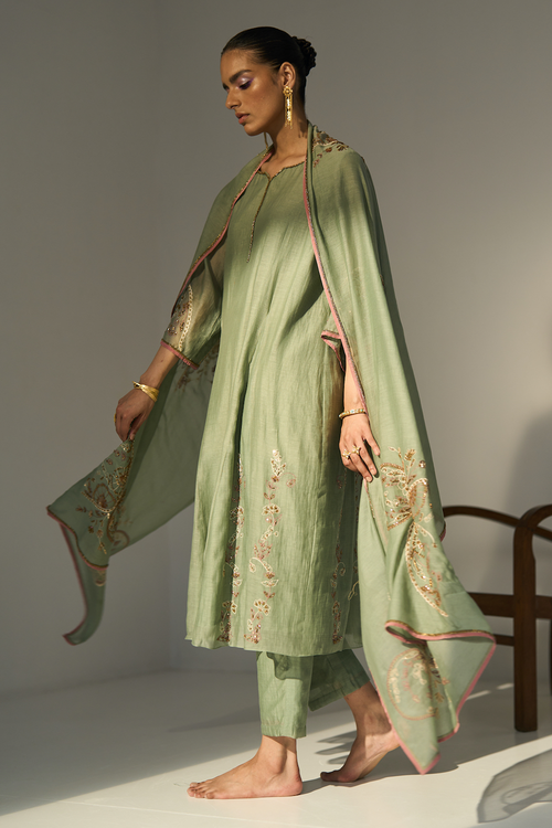 Green Husna Dupatta