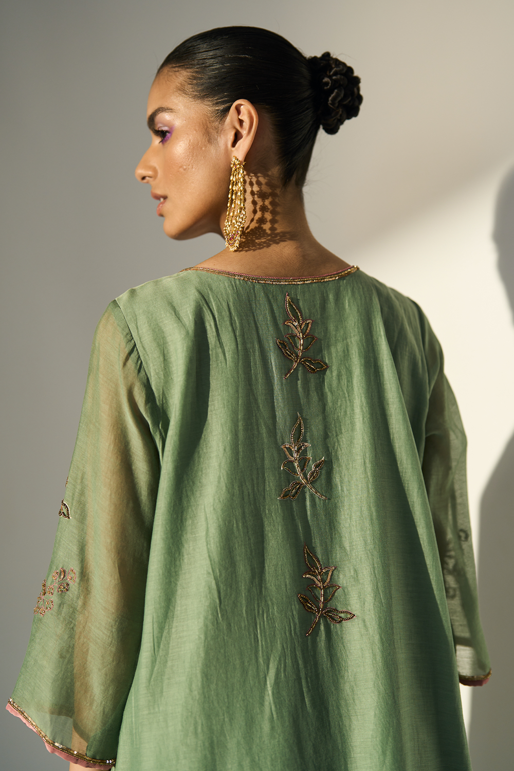 Green Balori Kurta Set