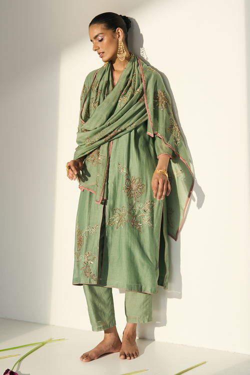 Green Balori Dupatta