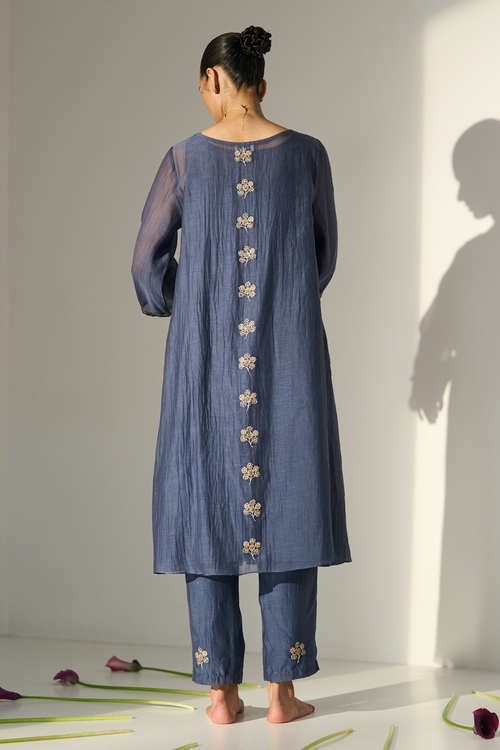 Blue Kashni Kaftaan set