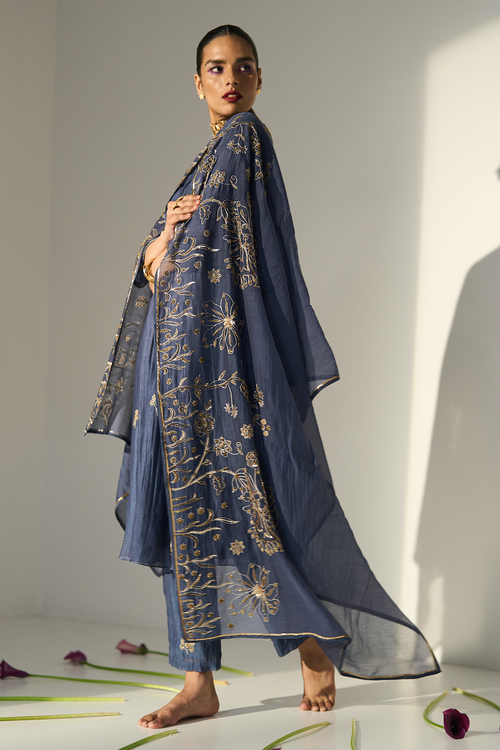 Blue Kashni Dupatta