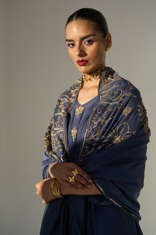 Blue Kashni Dupatta