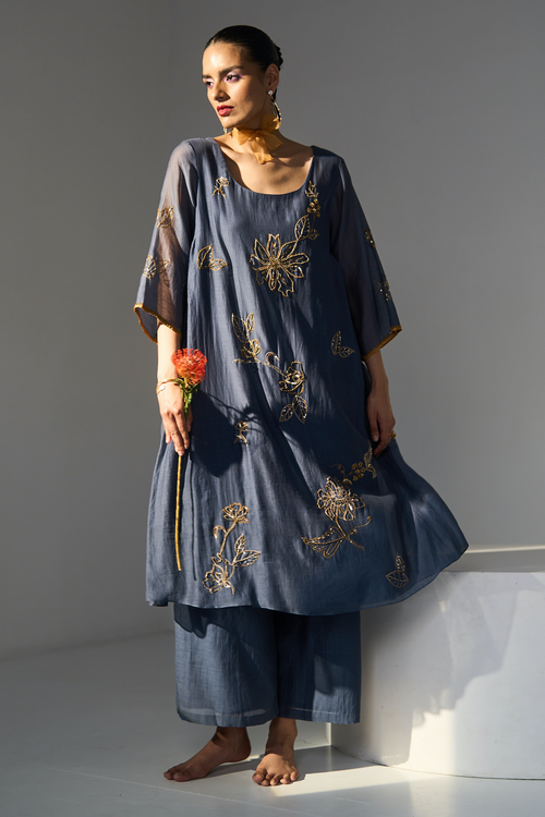 Blue Mansa Kurta Set