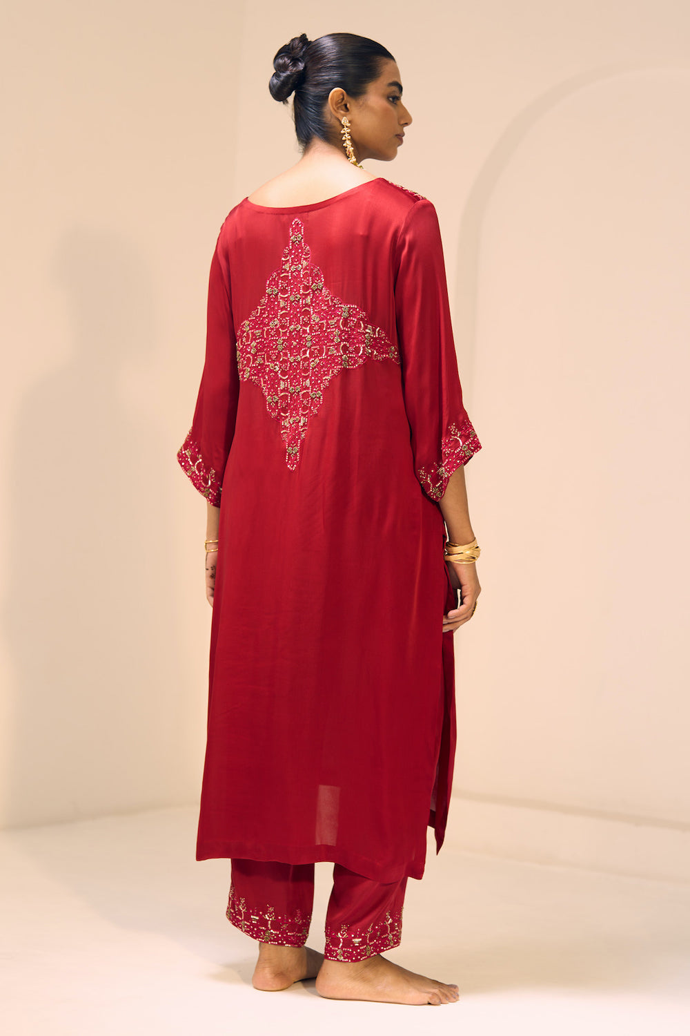 Red Isha Kurta Set