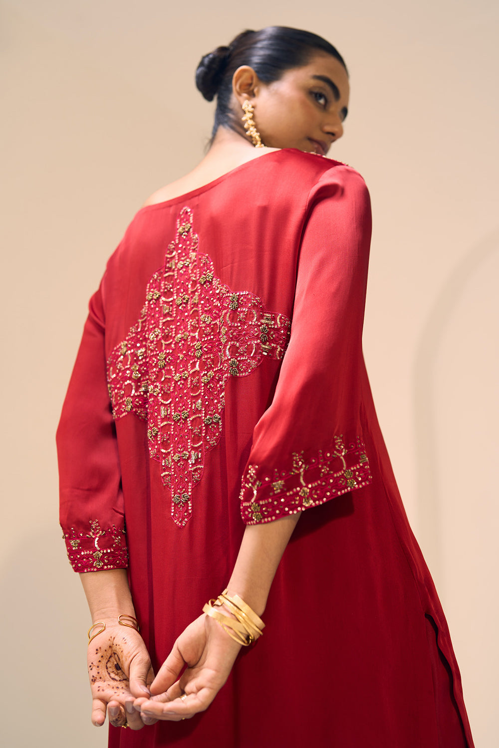 Red Isha Kurta Set