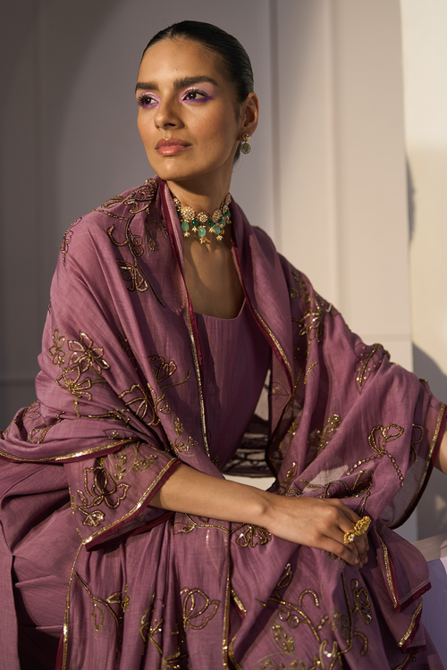 Purple Basant Dupatta