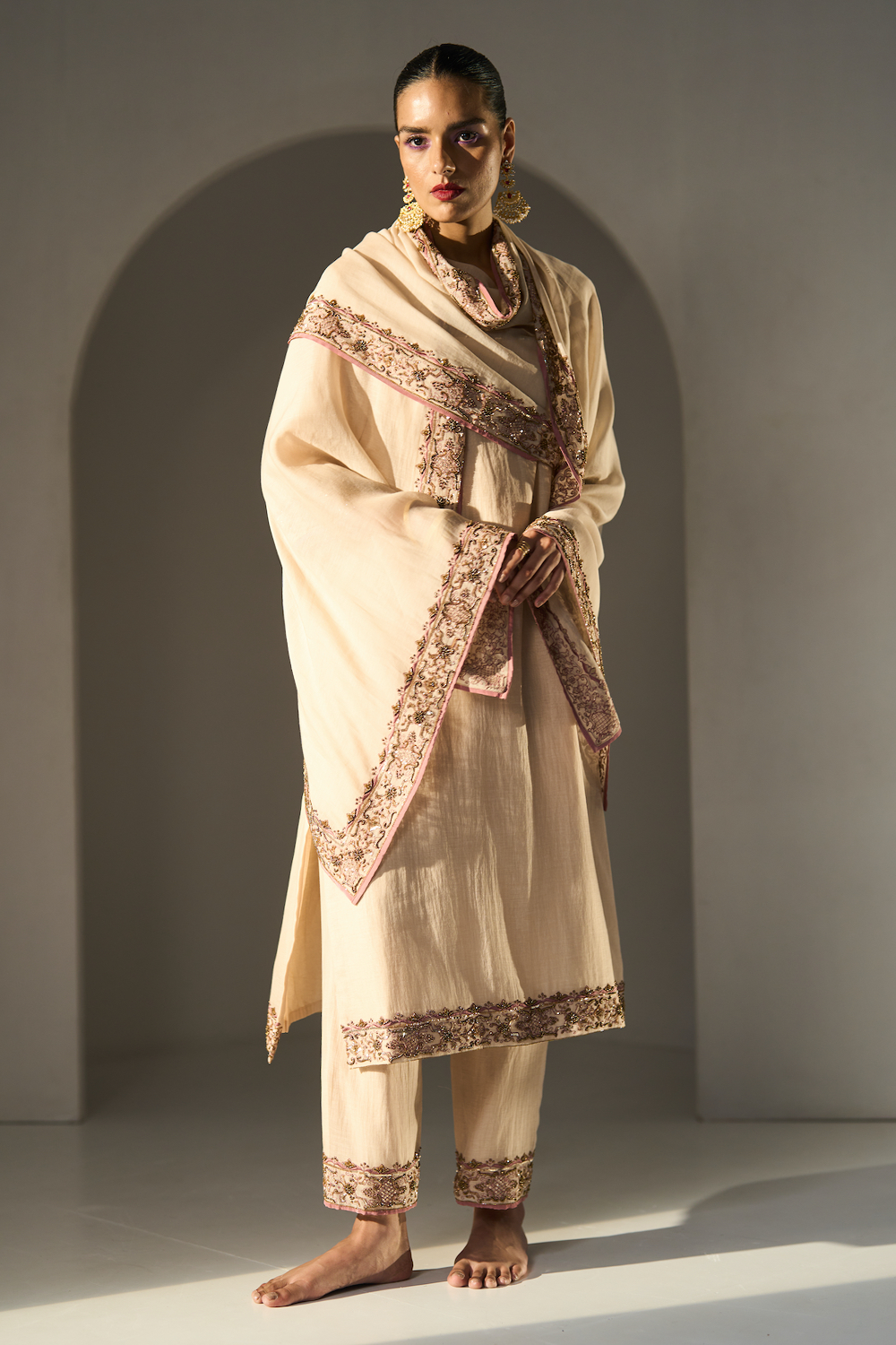 Cream Pavit Dupatta