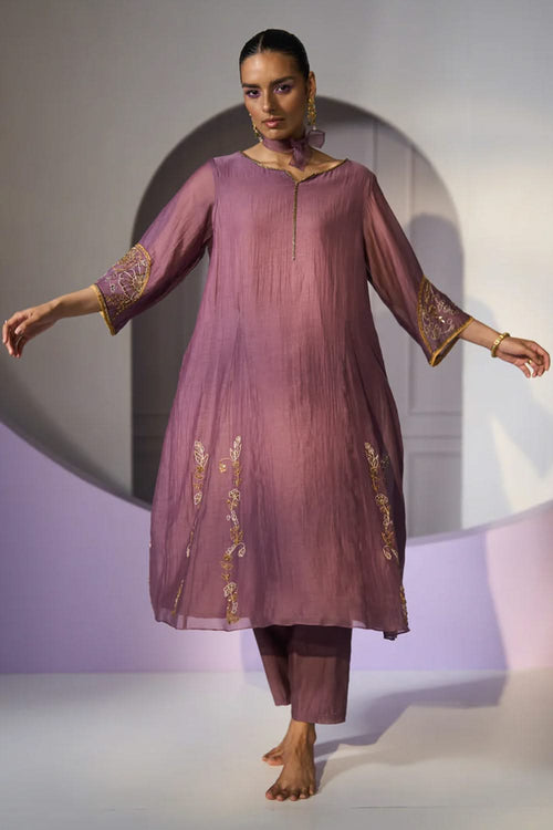 Purple Husna Kurta Set
