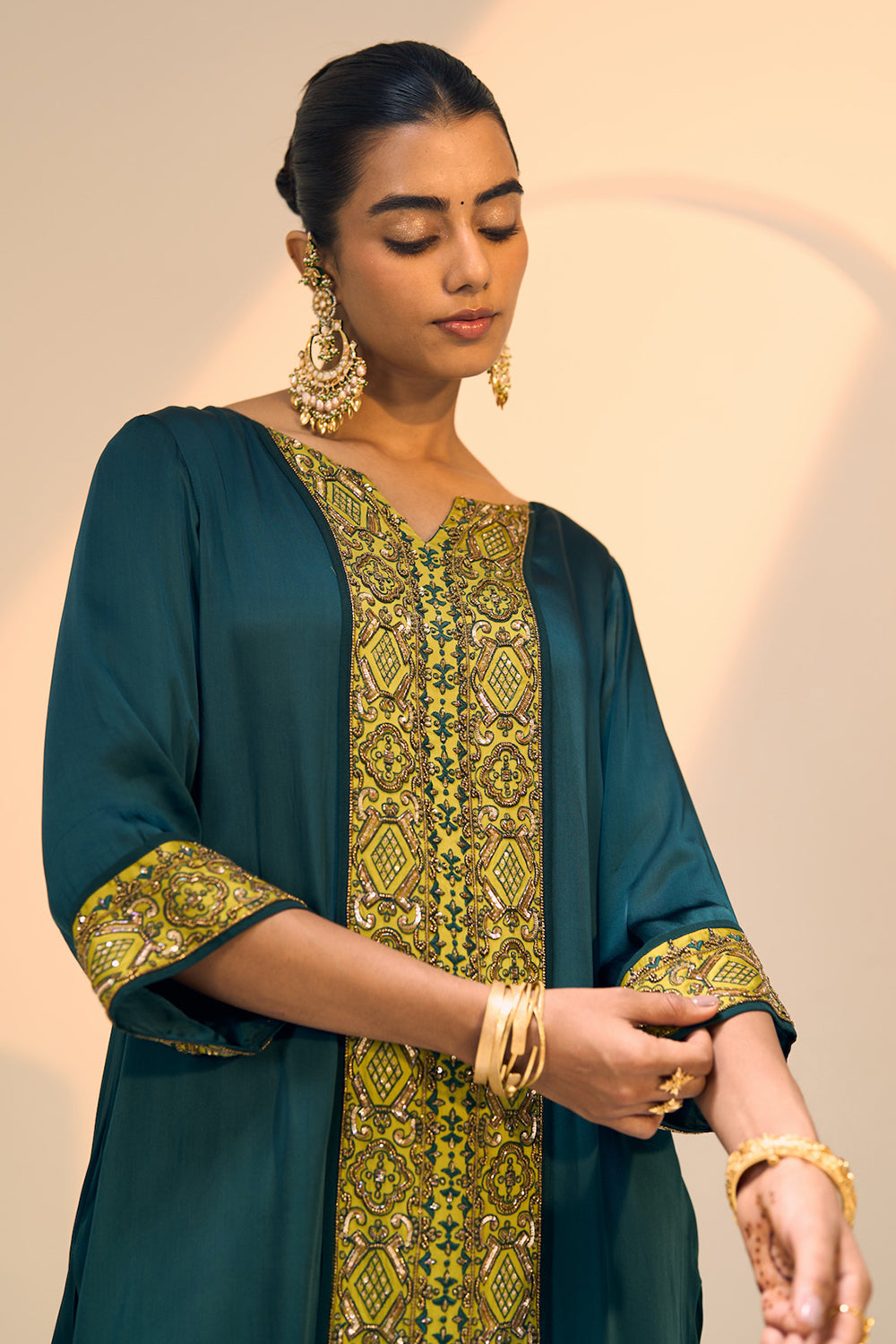 Green Seerat Kurta Set