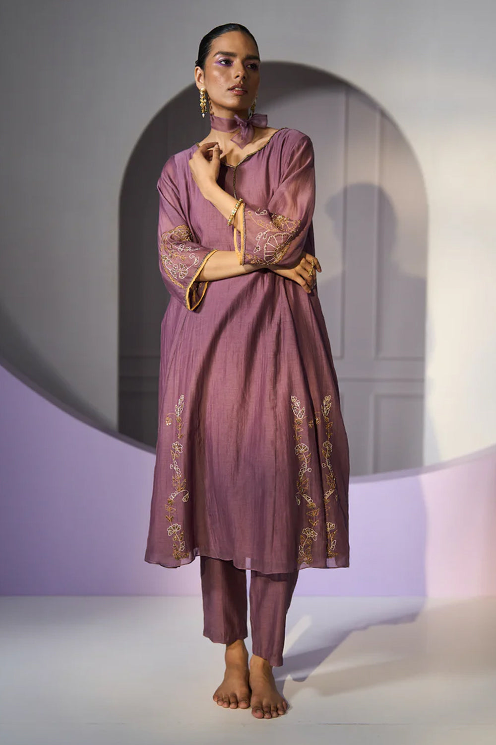 Purple Husna Kurta Set