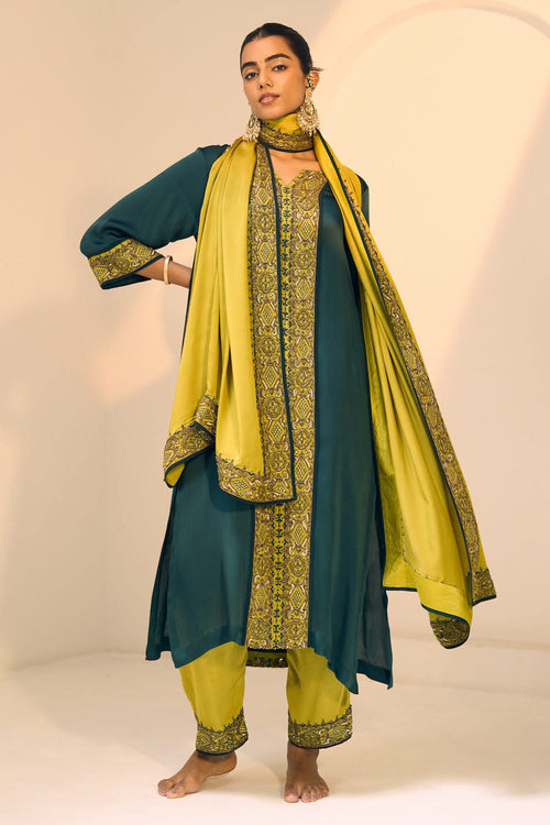 Green Seerat Dupatta