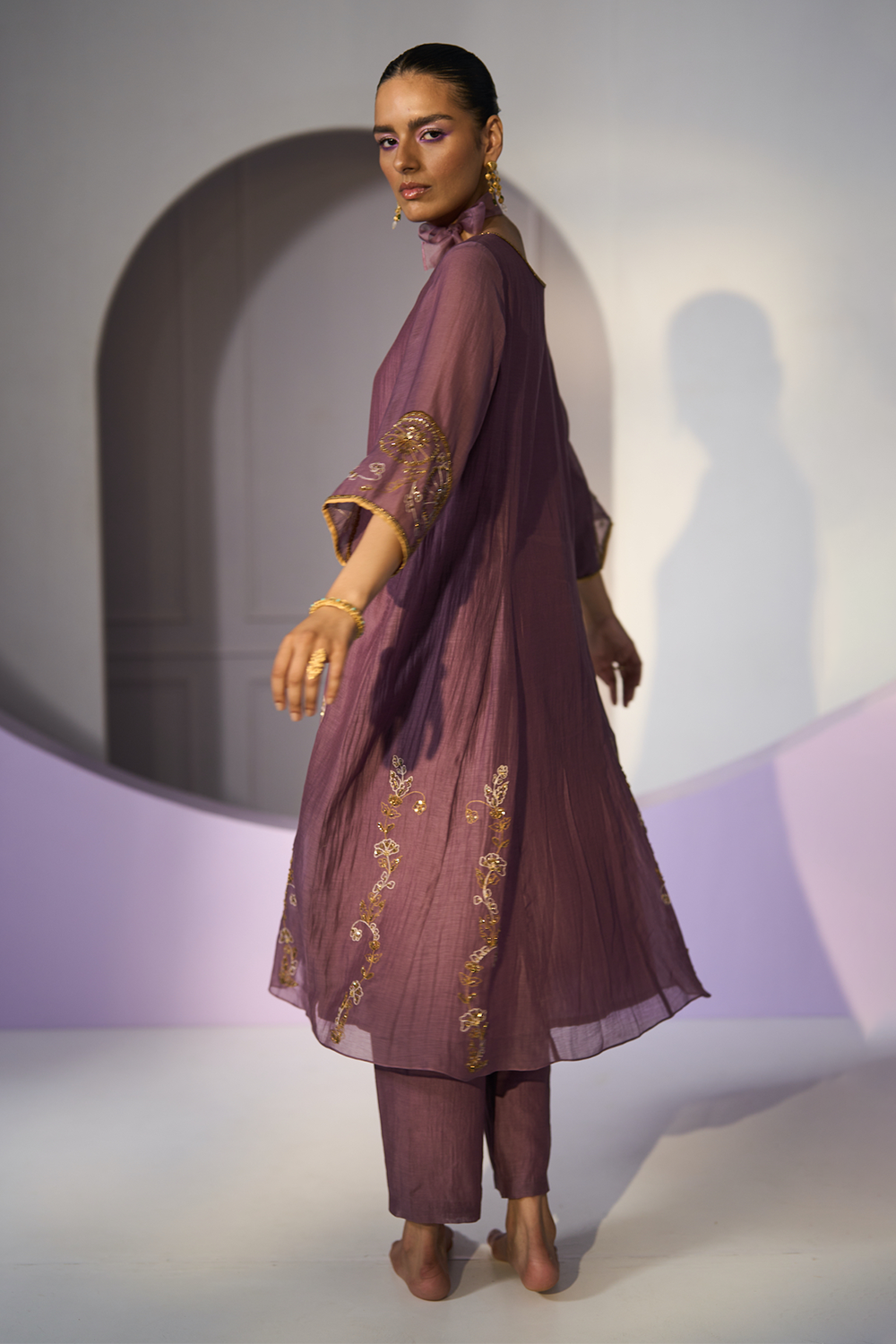 Purple Husna Kurta Set