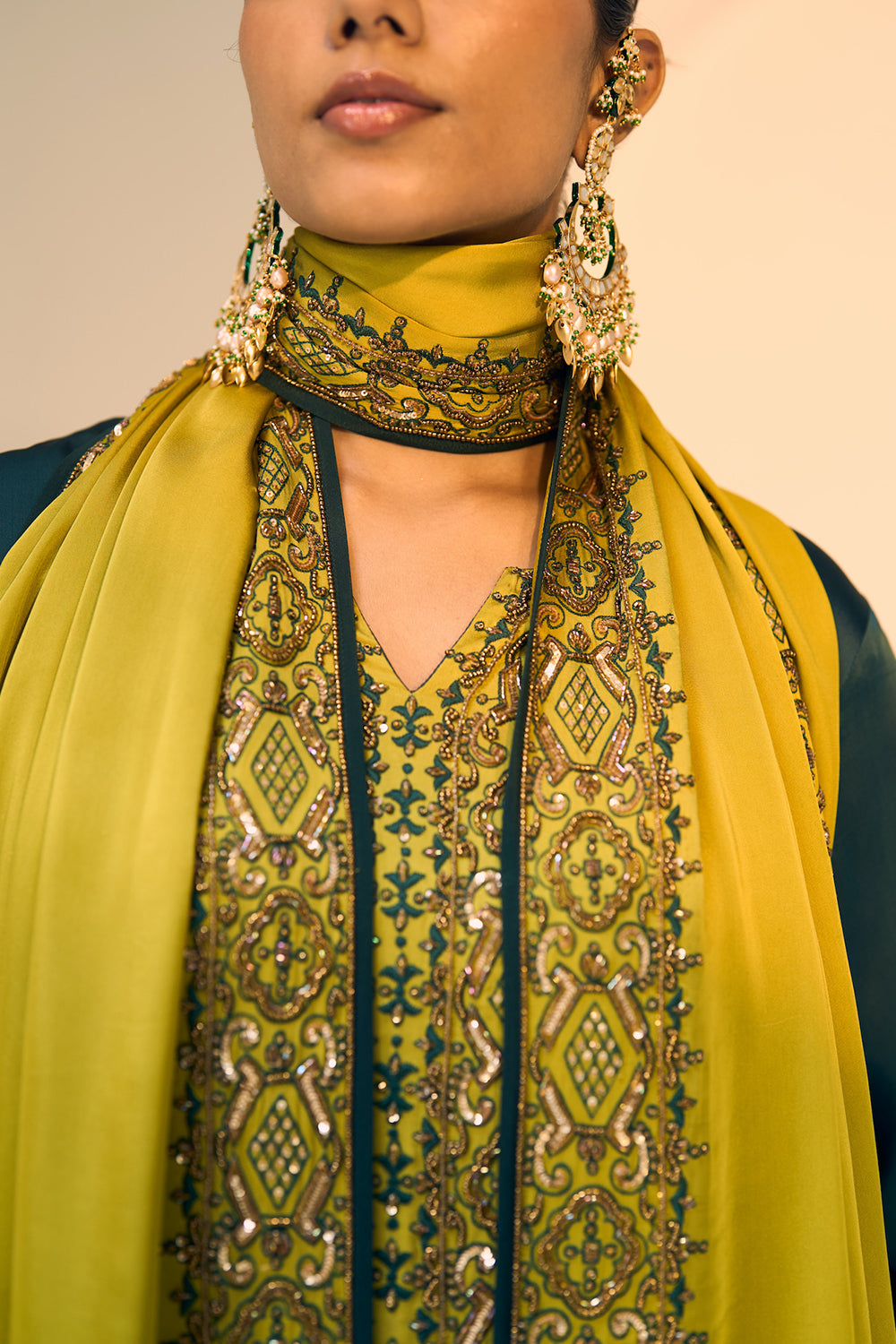 Green Seerat Dupatta