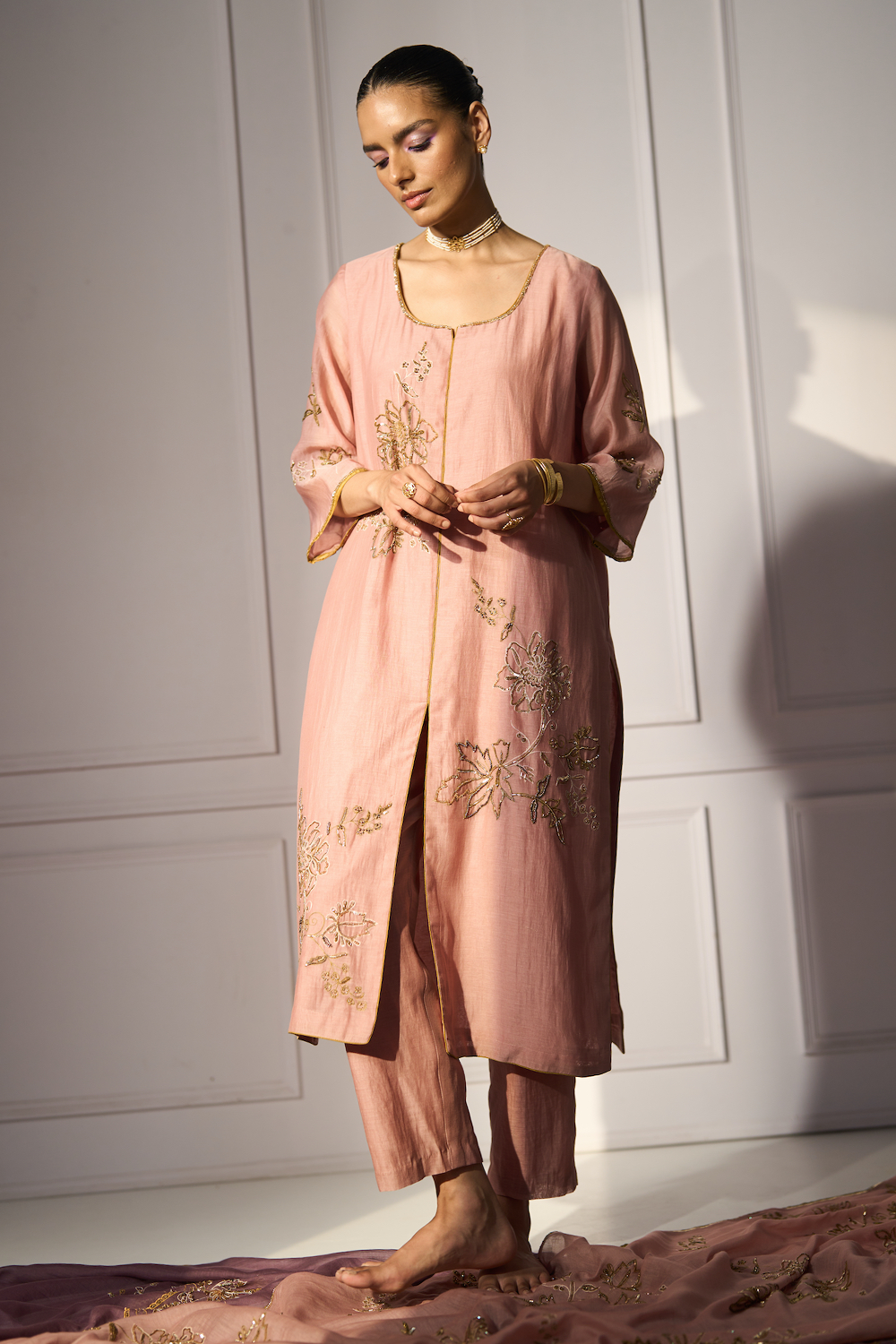 Pink Balori Kurta Set