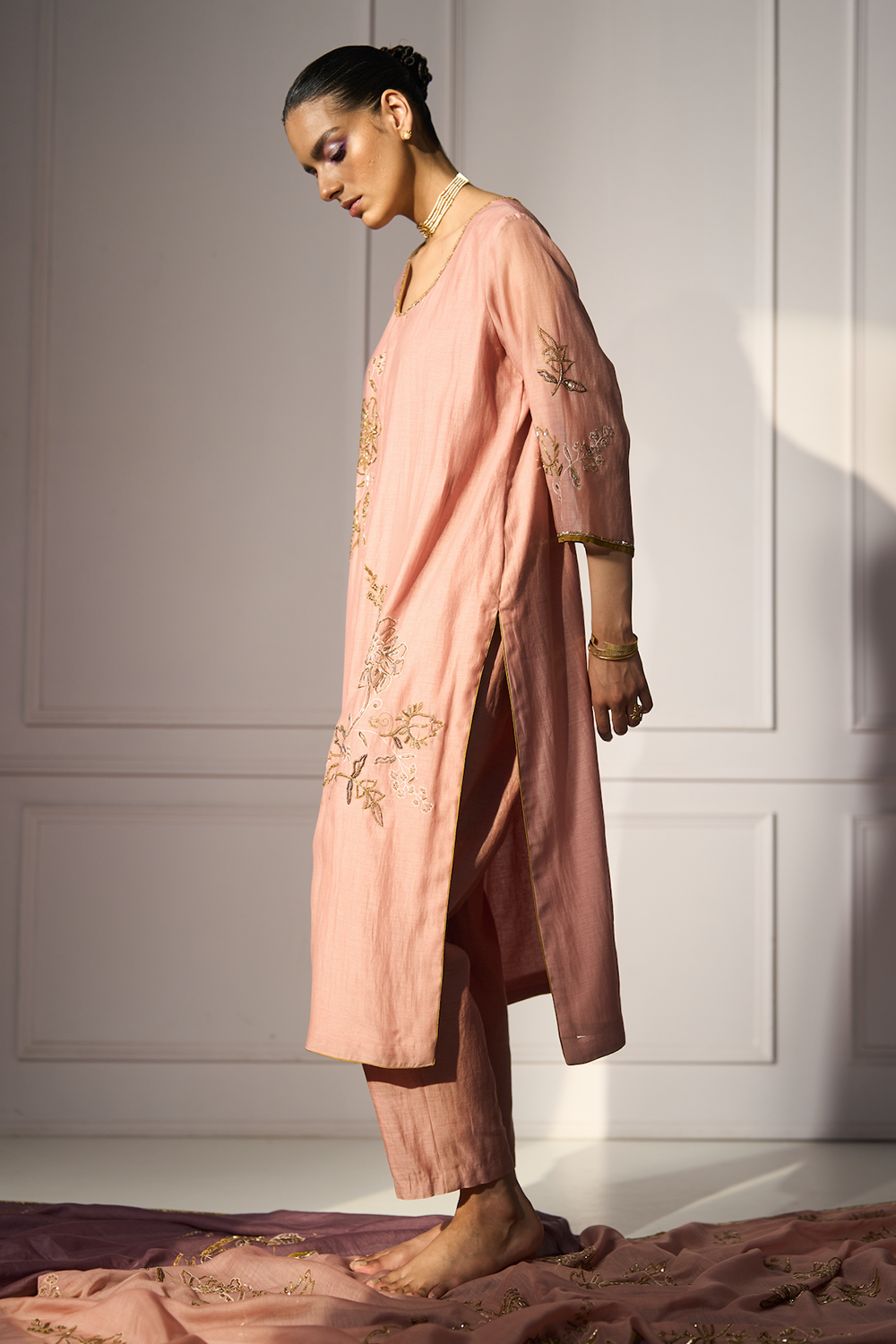 Pink Balori Kurta Set