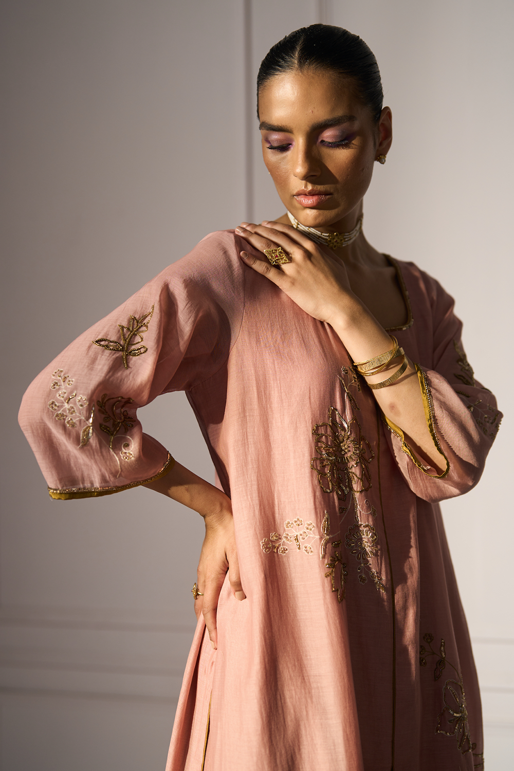 Pink Balori Kurta Set