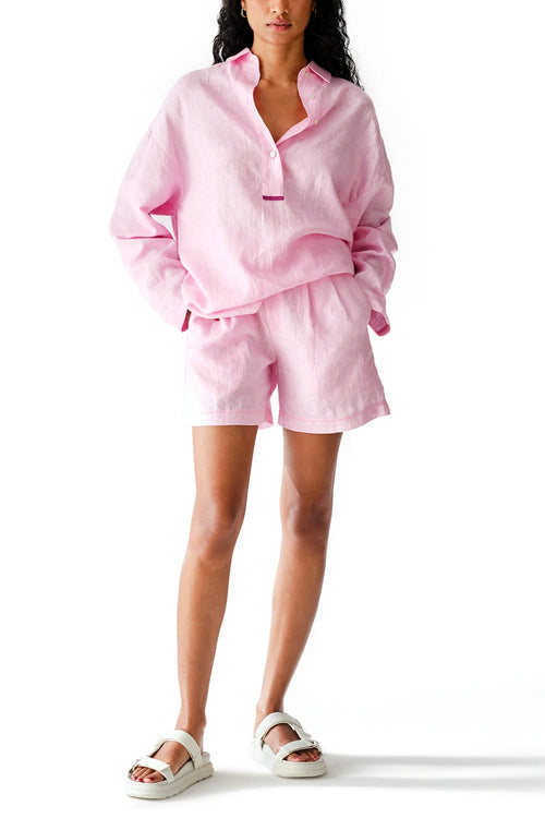 Mira Linen Oversized Top