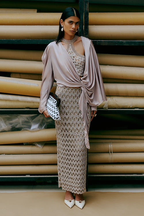 Quartz Loop Embroidered Skirt