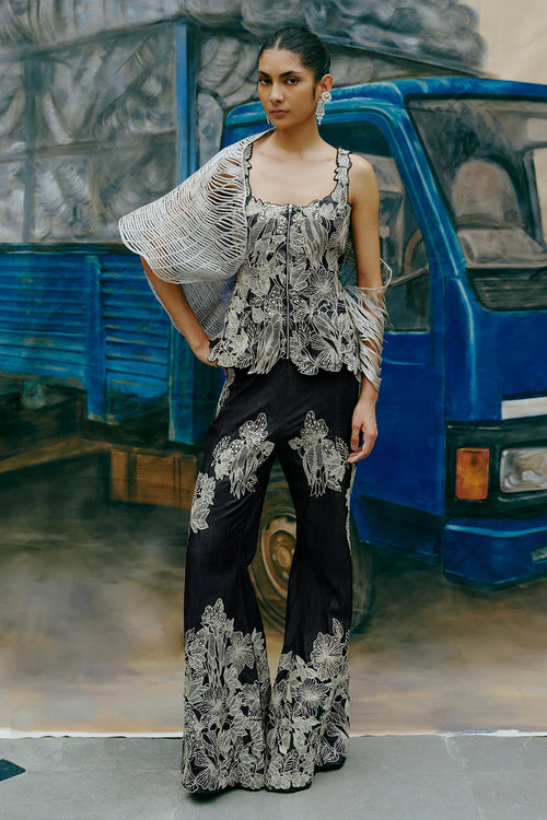 Coal Denim Gota Aviary Corset Set