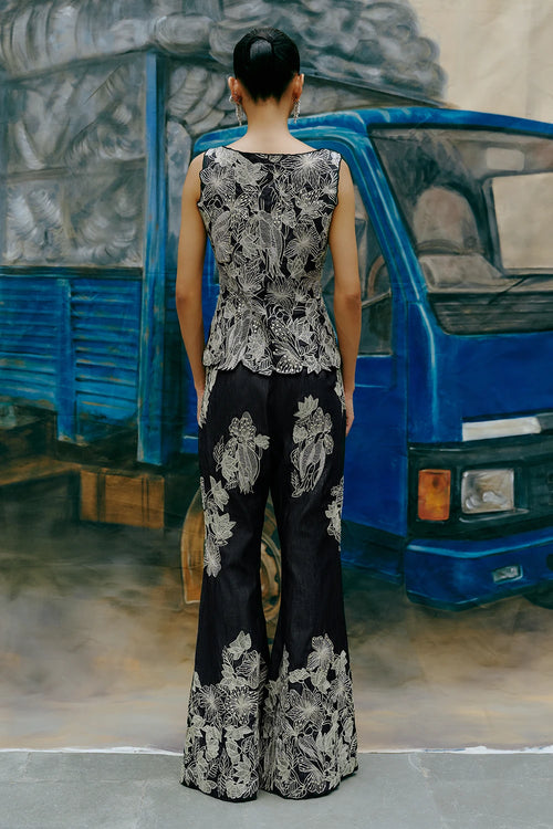Coal Denim Gota Aviary Corset Set