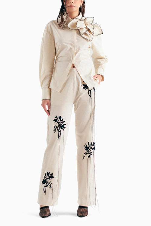 Butter Floral Shirt & Butter Floral AppliquÃƒÂ© Pants