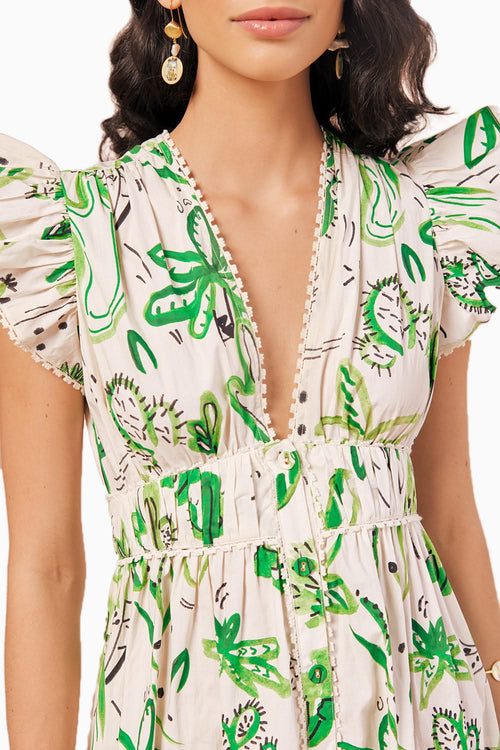 Estella Cactus Ecru Maxi Dress