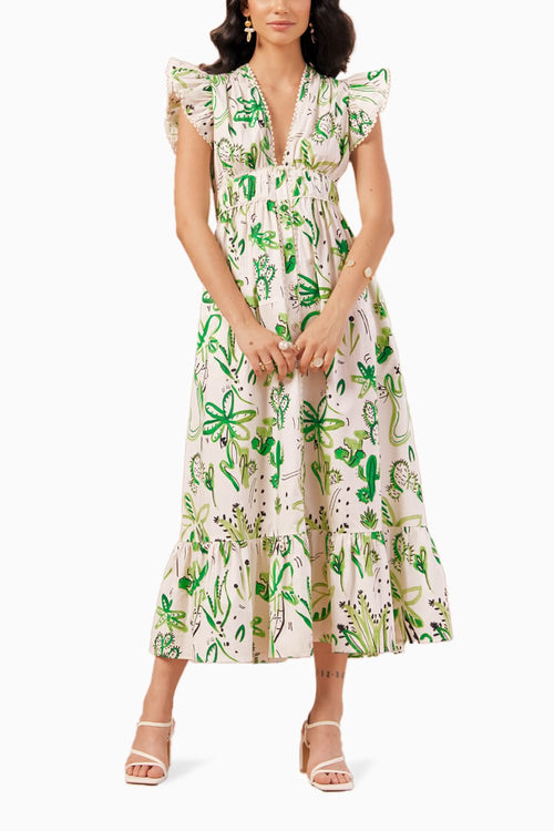 Estella Cactus Ecru Maxi Dress