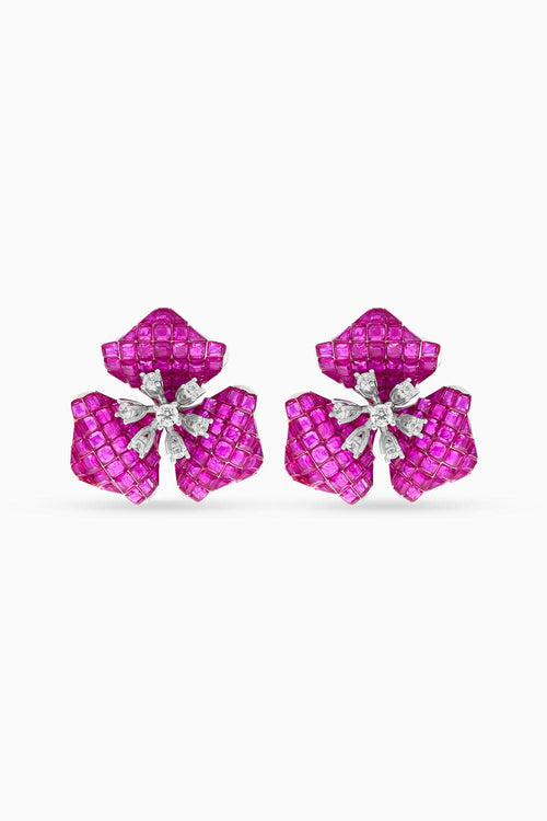 Ethereal Trillium Blossom Earrings