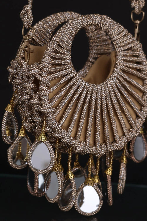 Gilded Halo Gold Embellished Bag