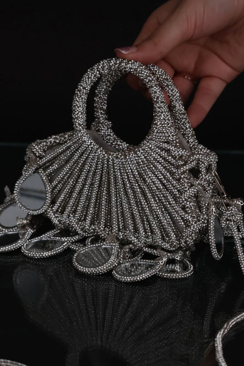 Lumi Knot Silver Mini Mirror Bag