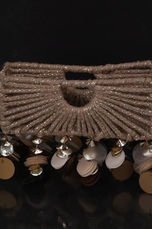 Jute Rectangle Disc Bag