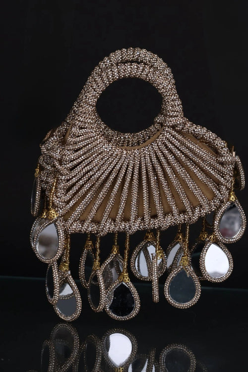 Lumi Knot Golden Mini Mirror Bag