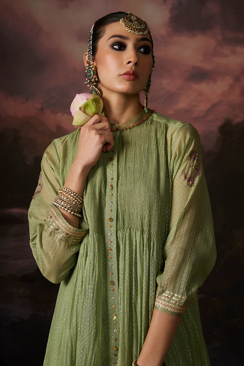Nina Green Purple Kurta Set