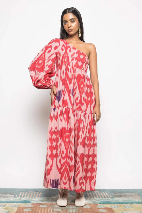 One Shoulder Tier Maxi