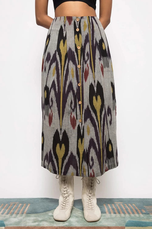 Pleated Midi Skirt