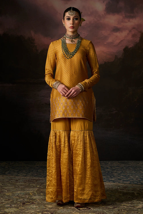 Sahil Mustard Yellow Gharara