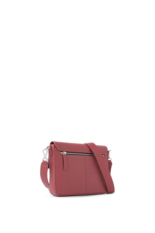 Flap Pebble Cherry Slouchy Crossbody Bag
