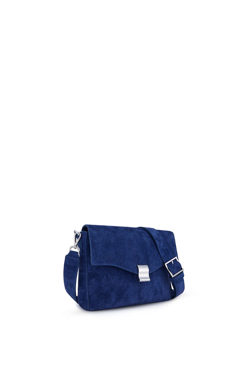 Flap Suede Water Slouchy Crossbody Bag