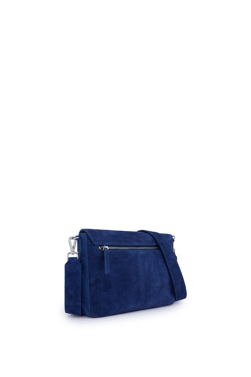 Flap Suede Water Slouchy Crossbody Bag