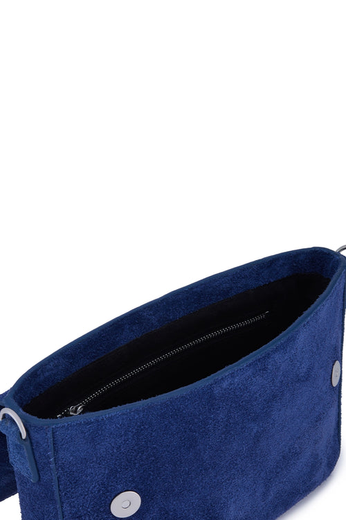 Flap Suede Water Slouchy Crossbody Bag