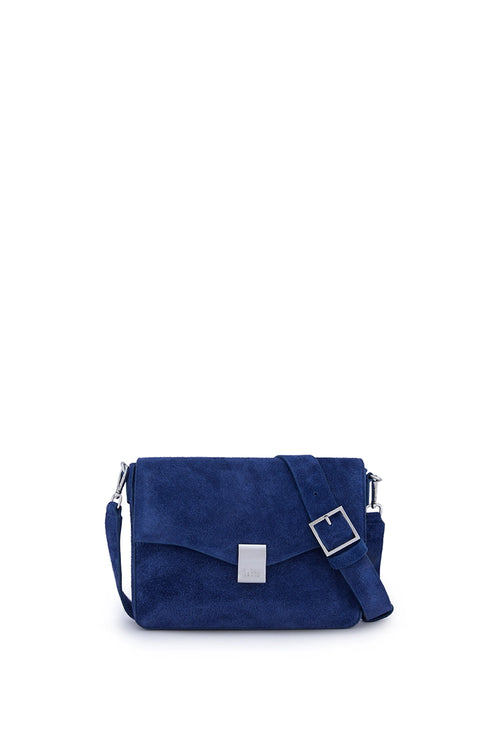 Flap Suede Palm Slouchy Crossbody Bag