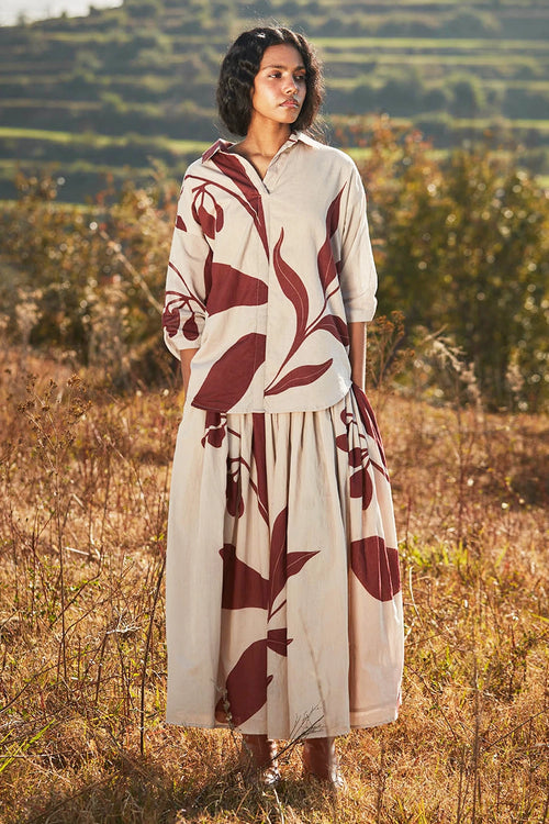 Burnt sienna top