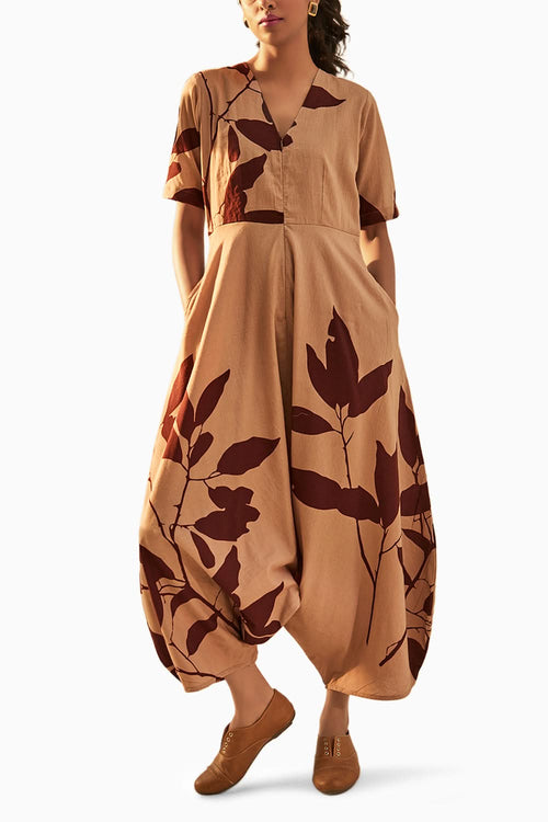 Brunet Taupe Brown Jumpsuit