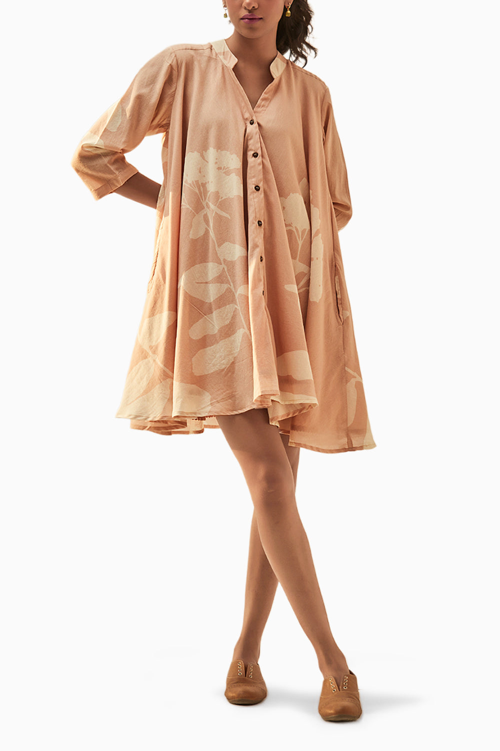 Dusky Pink Shirt Dress