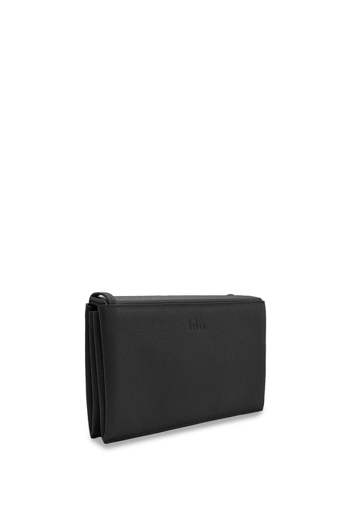 Frida Pebble Black Accordion Bag