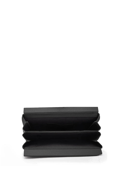 Frida Pebble Black Accordion Bag