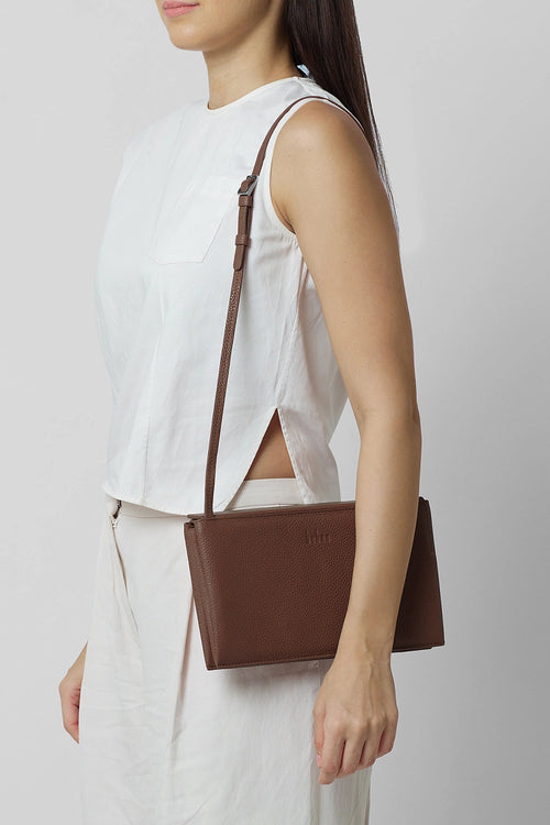 Frida Pebble Cacao Accordion Bag