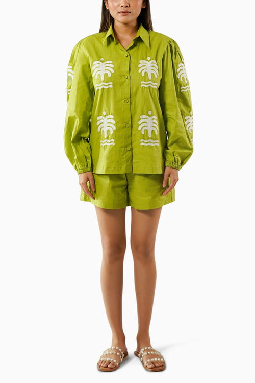 Palm Drift Green Co-ord Set